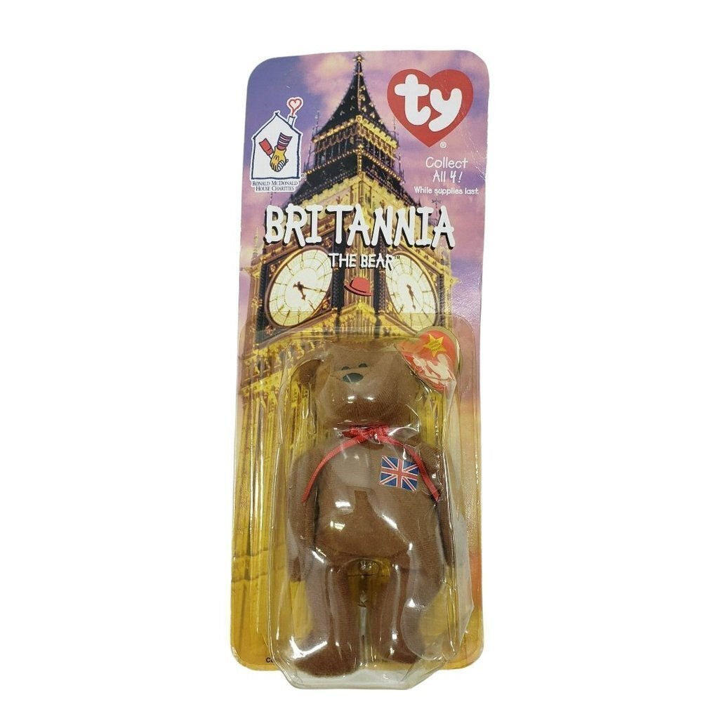 McDonalds TY Beanie Baby Britannia The Bear Rare With 2Tag Errors 1993‎ OAKBROOK